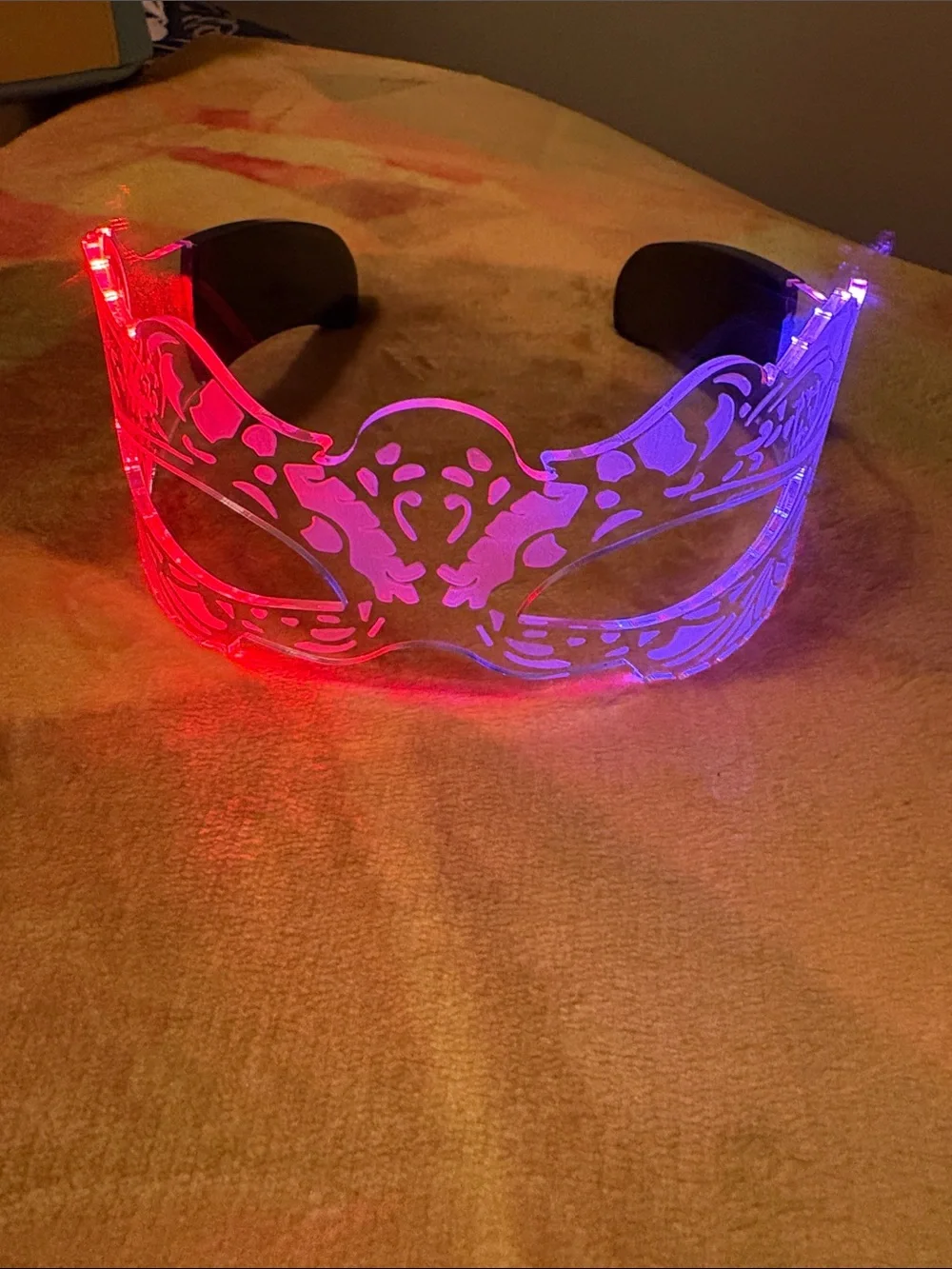 Light-Up LED Mardi Gras Mask
